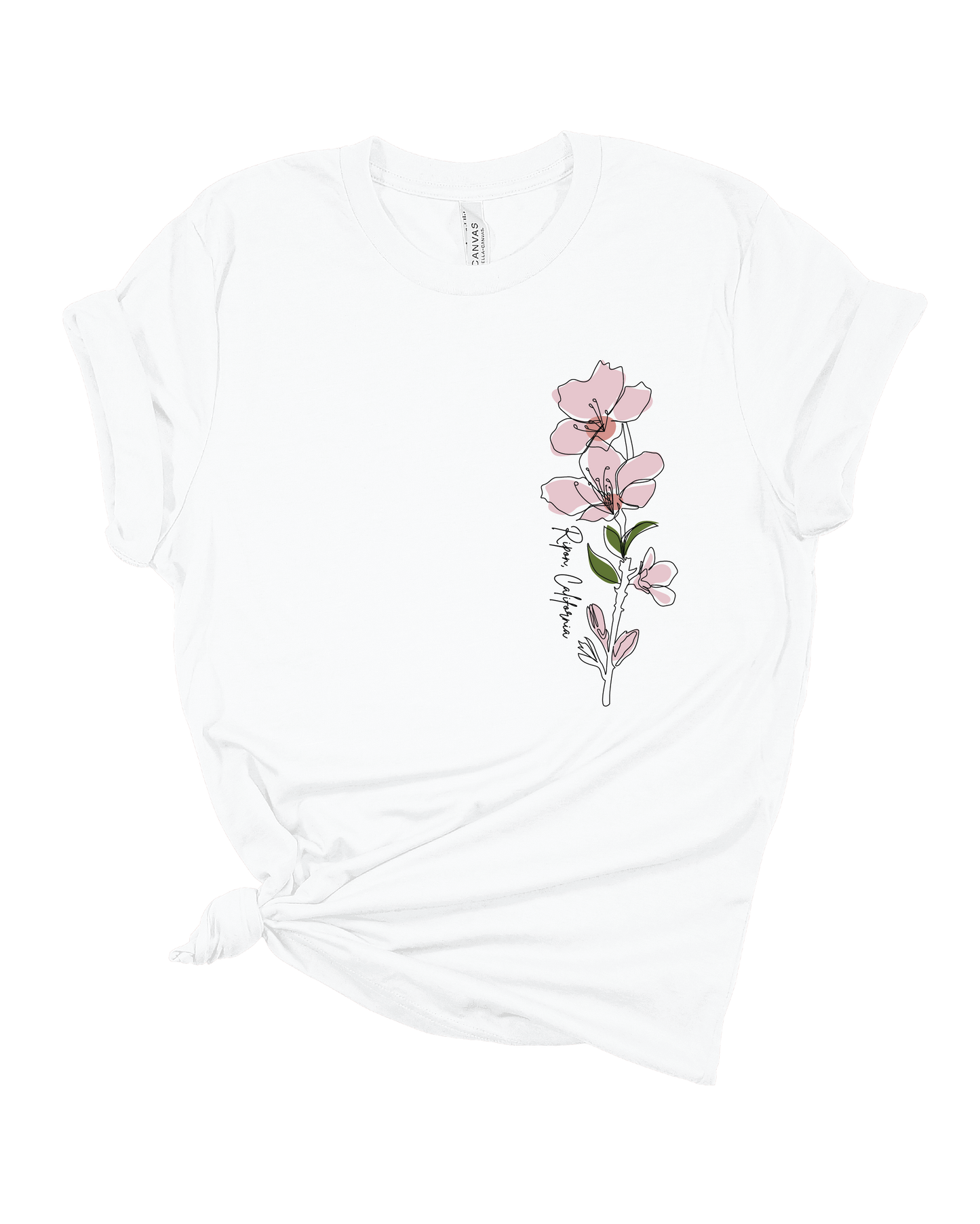 Line Art Almond Blossom Tee