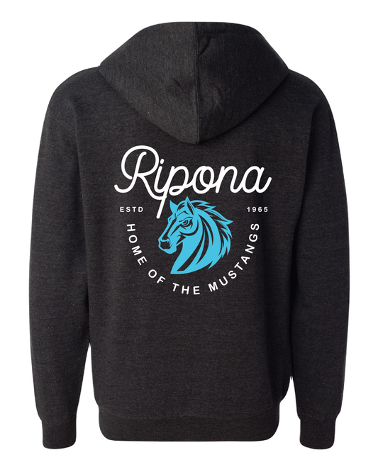 Curly Mustang Zip Up Hoodie