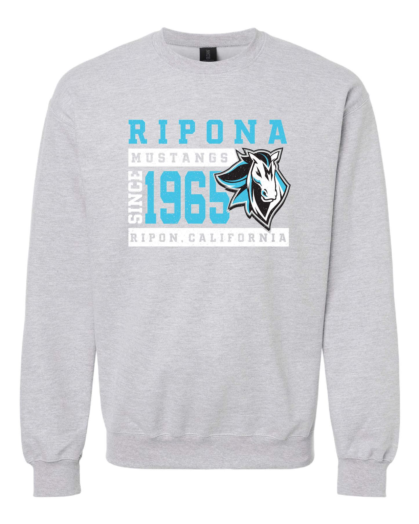Mustangs Distressed Crewneck Sweatshirt