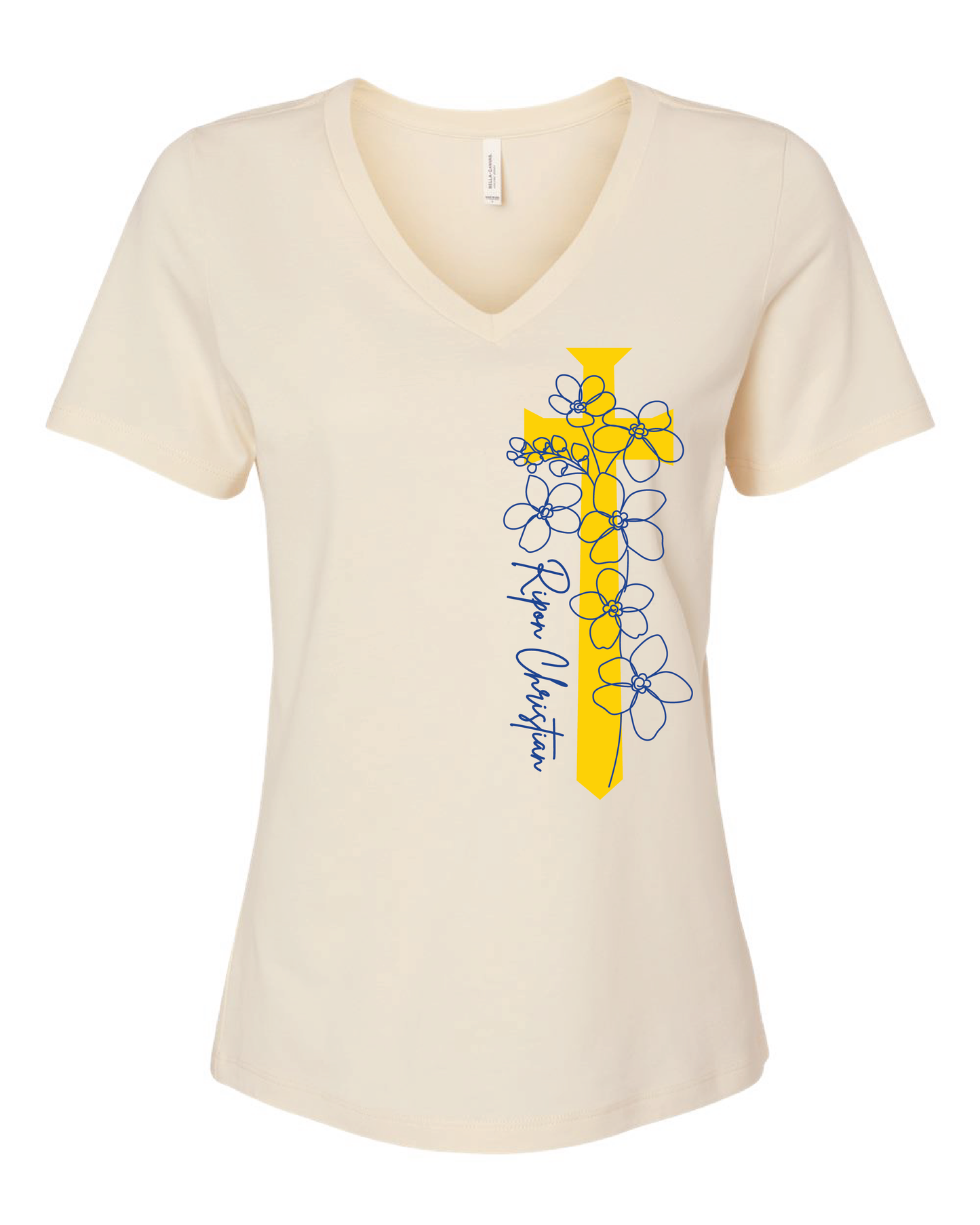 Floral Sword Women's V Neck Tee
