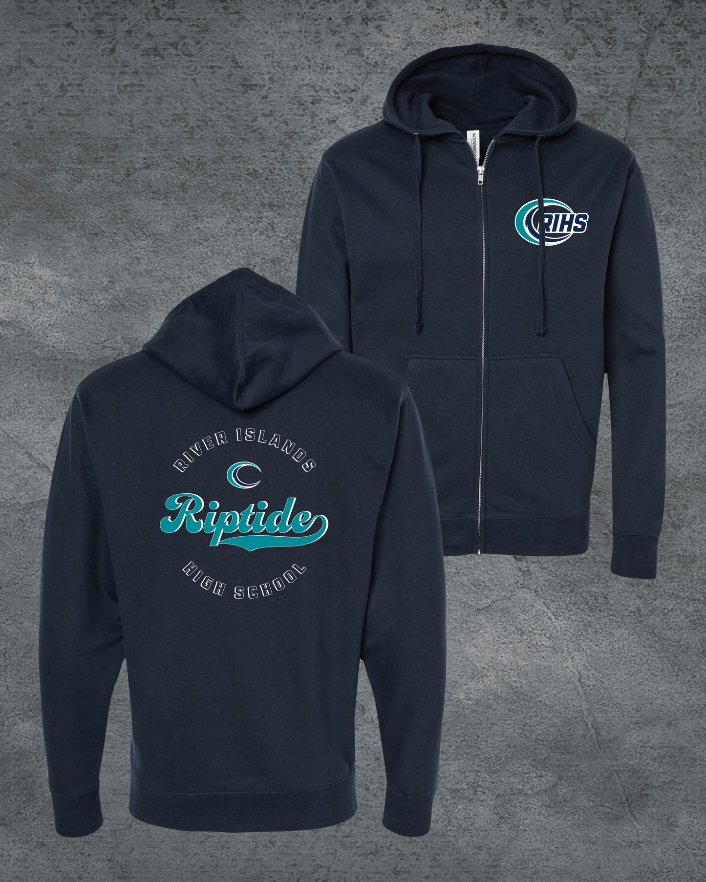 RIHS Crest Zip Up Hoodie