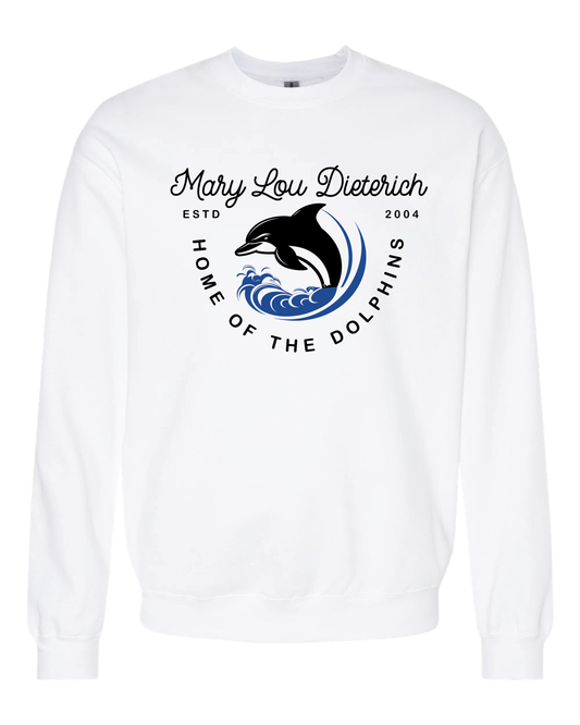 Curly Dolphins Crewneck Sweatshirt