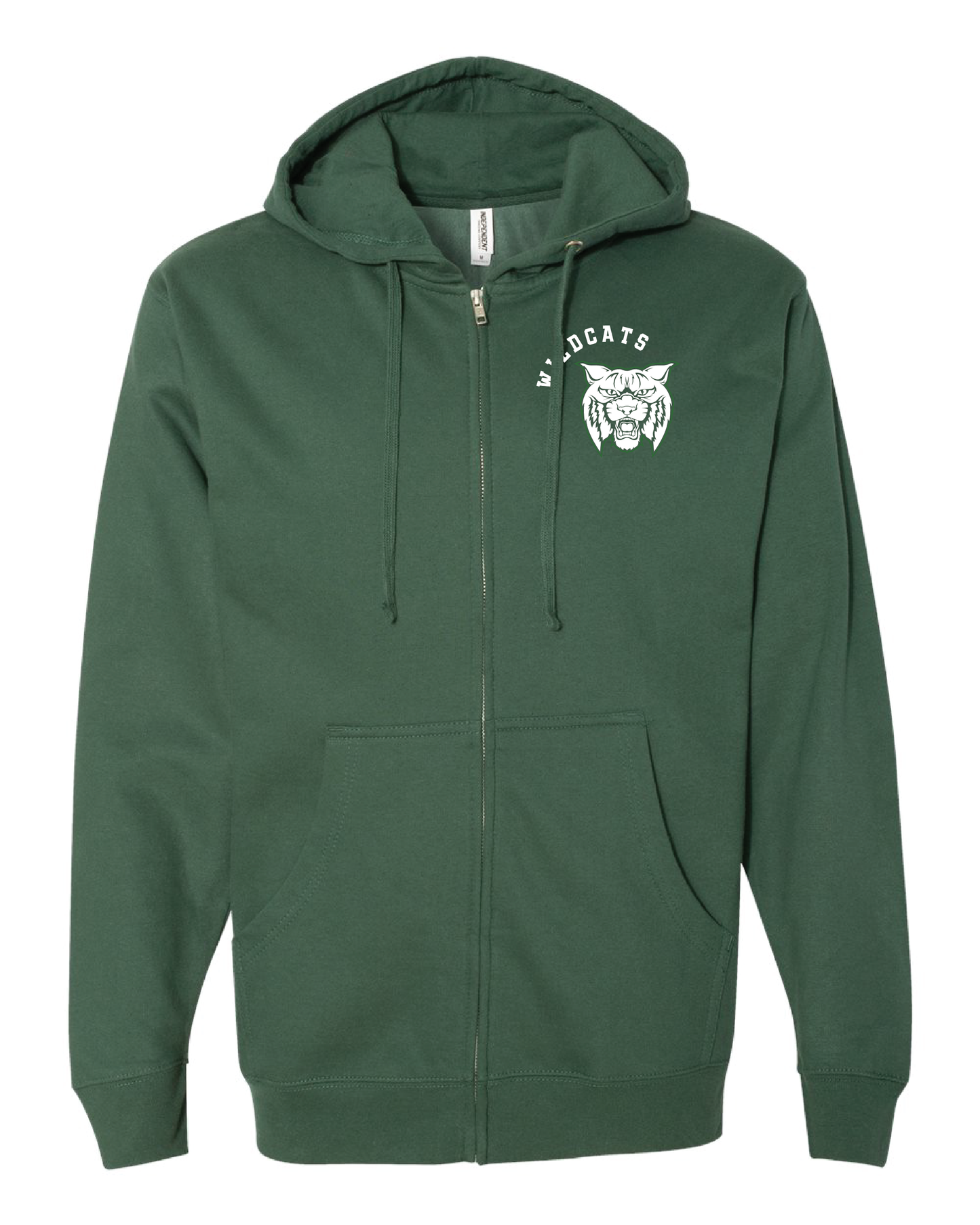 Curly Wildcats Zip Up Hoodie