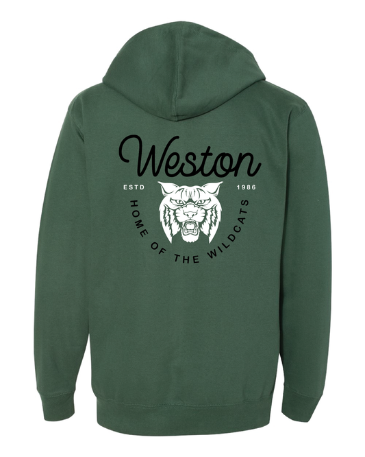 Curly Wildcats Zip Up Hoodie