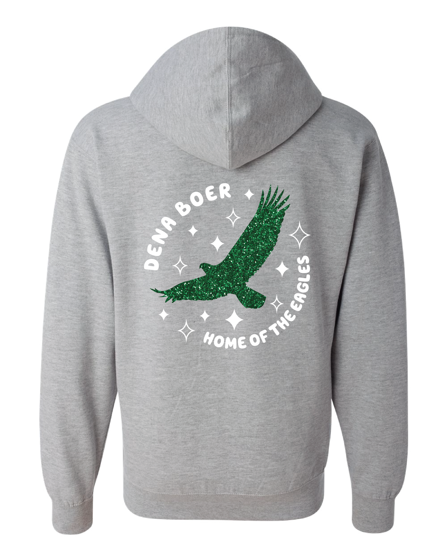 Glitter Eagles Zip Up Hoodie