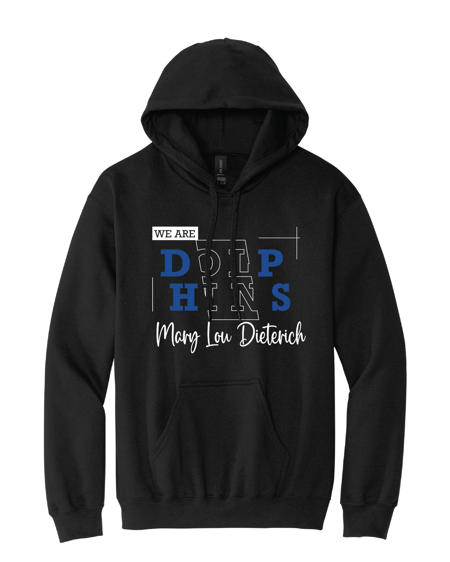 Line Art Dolphins Hoodie