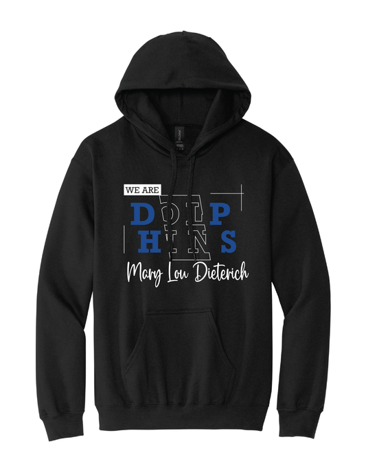 Line Art Dolphins Hoodie