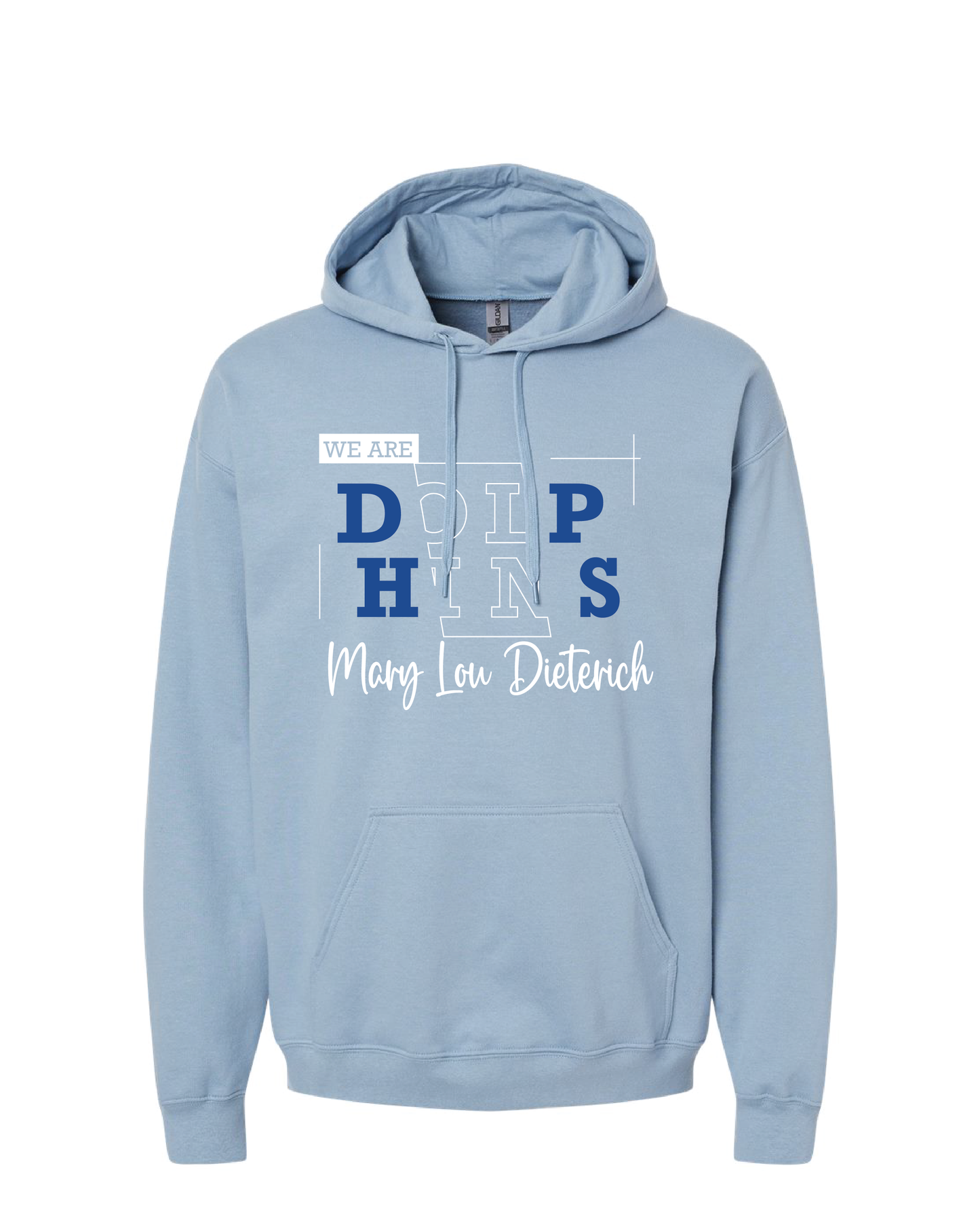 Line Art Dolphins Hoodie