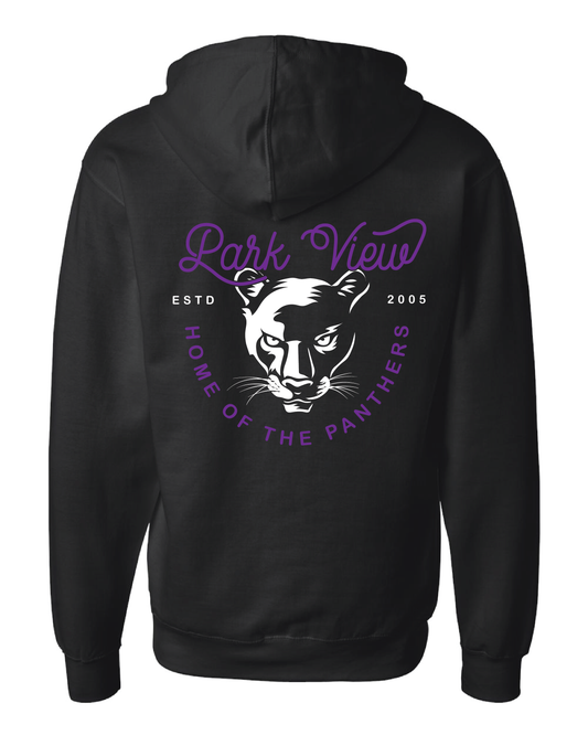 Curly Panthers Zip Up Hoodie