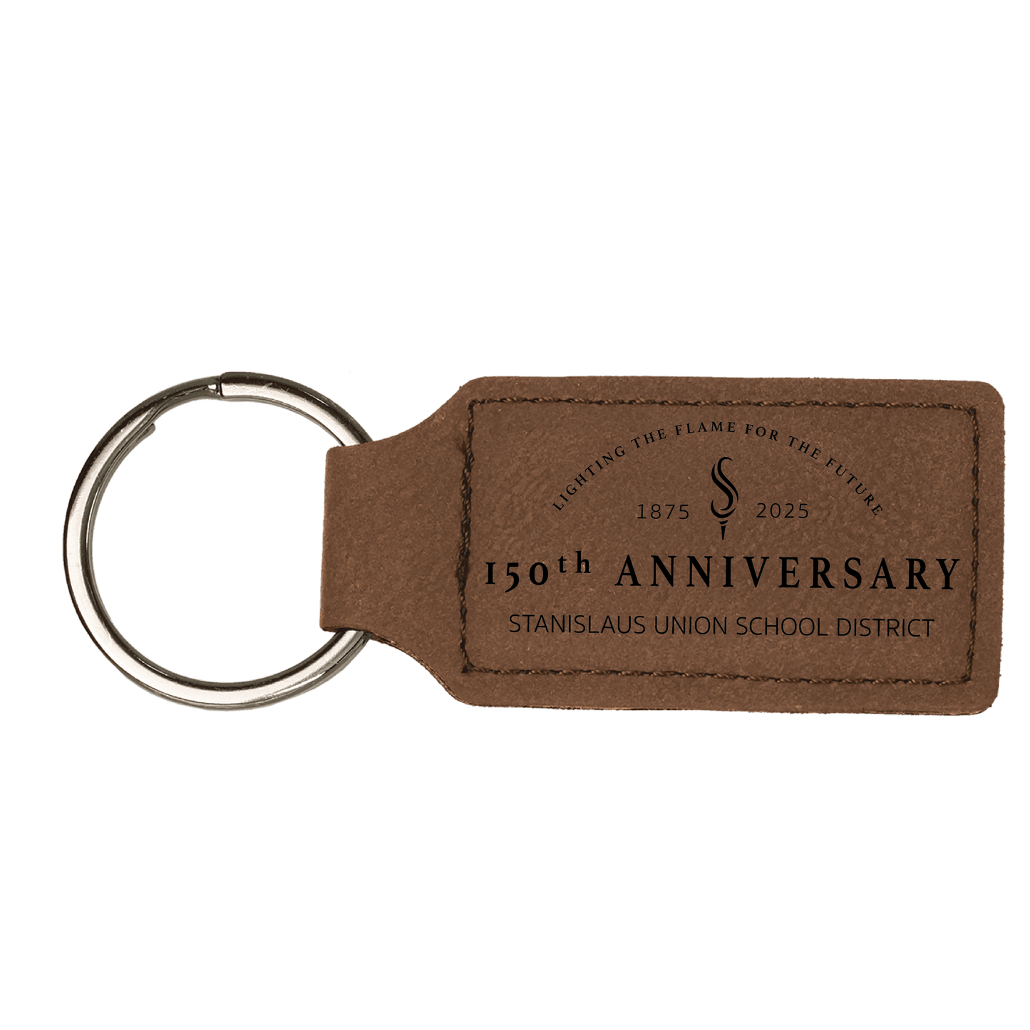 SUSD Engraved Leather Keychain