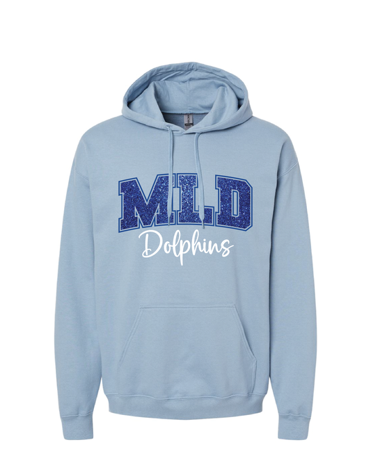 Dolphins Glitter Hoodie