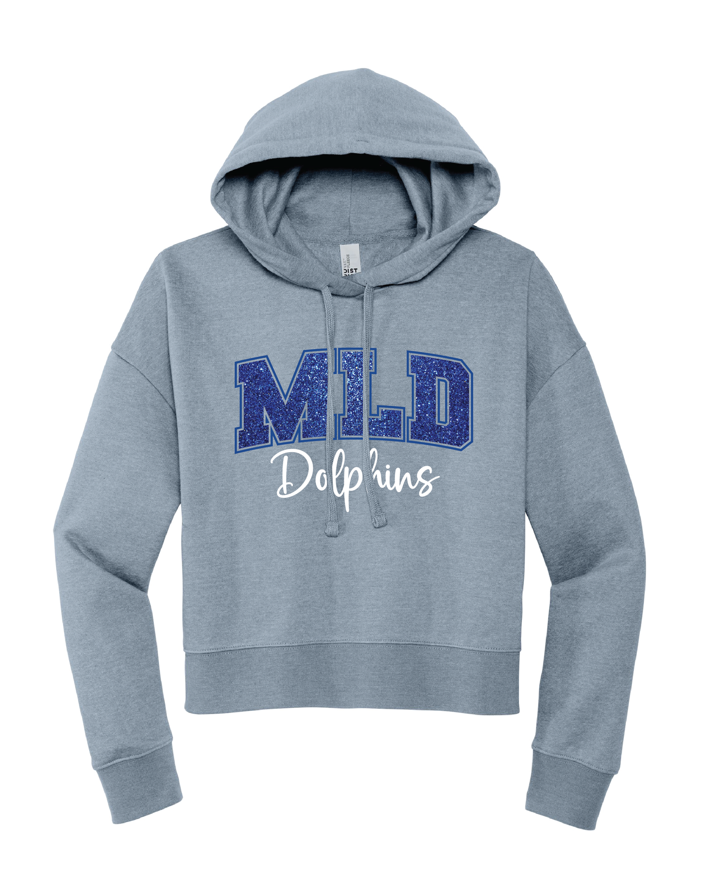 MLD Women's Copped Glitter Hoodie