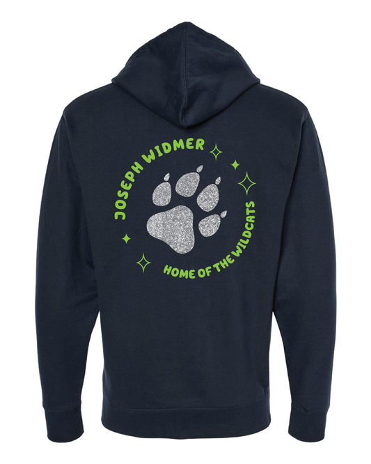 Wildcats Glitter Zip Up Hoodie