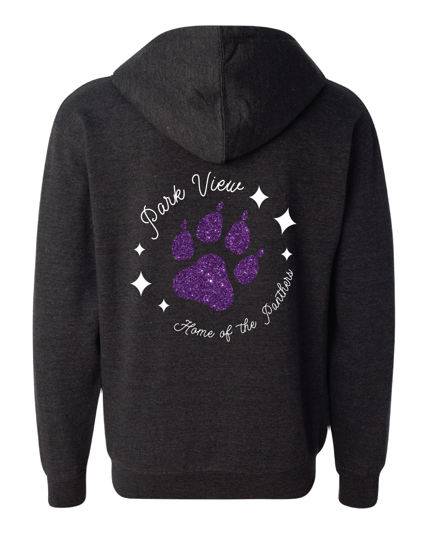 Panther Glitter Zip Up Hoodie