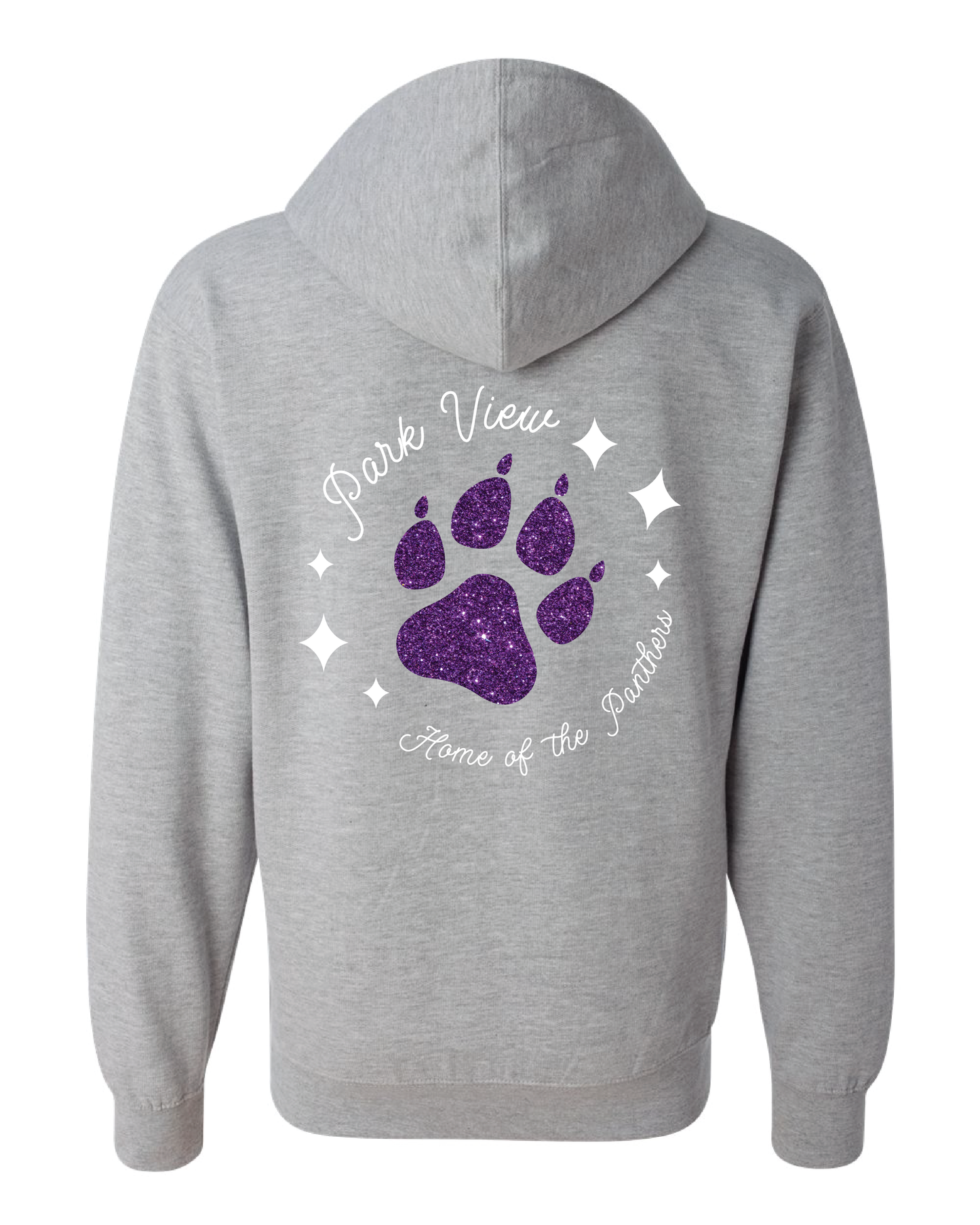 Panther Glitter Zip Up Hoodie