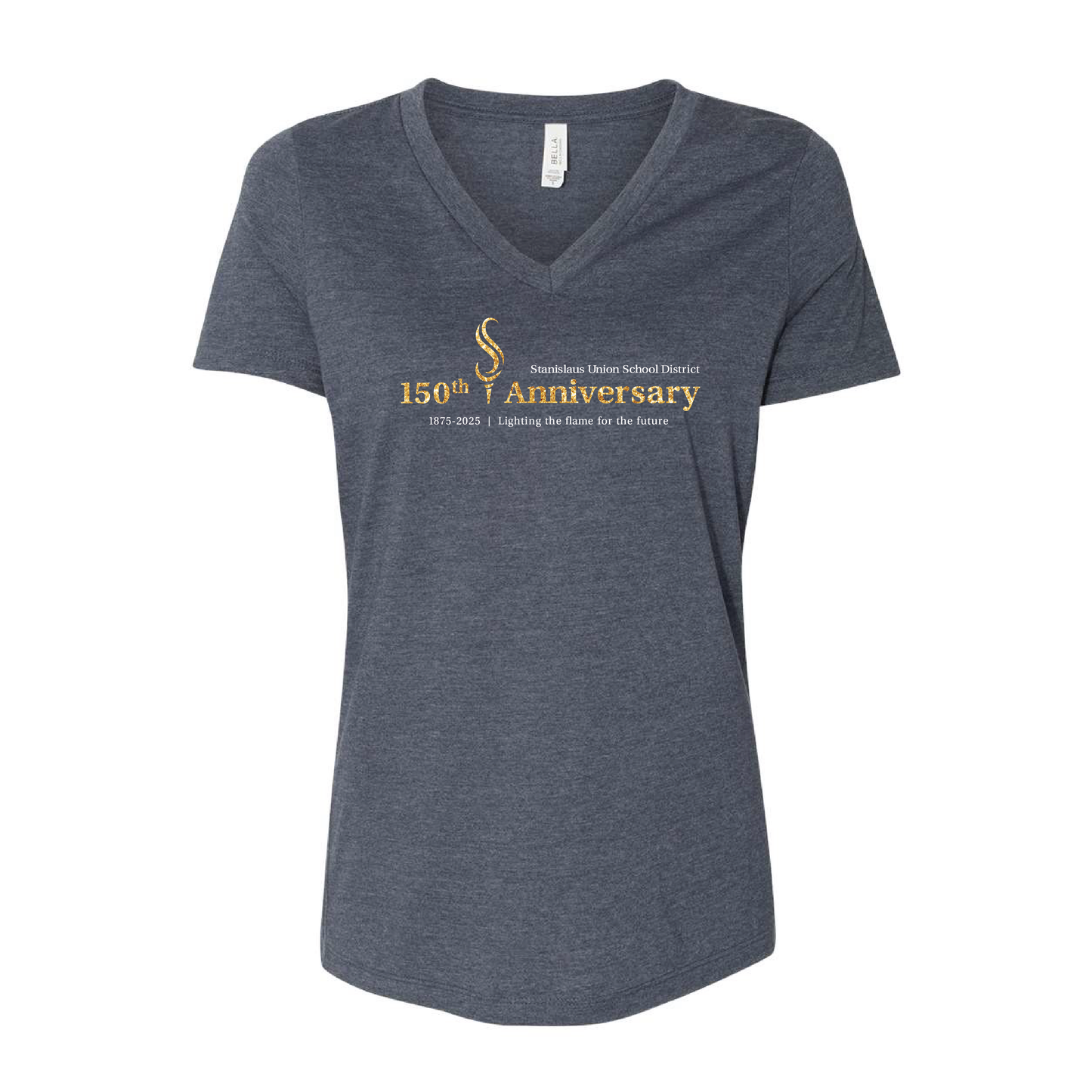 Women's V Neck Glitter SUSD Tee