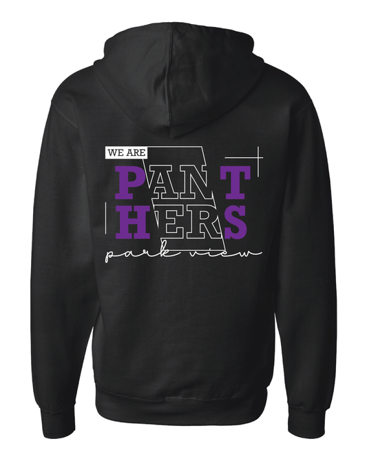 Line Art Panthers Zip Up Hoodie