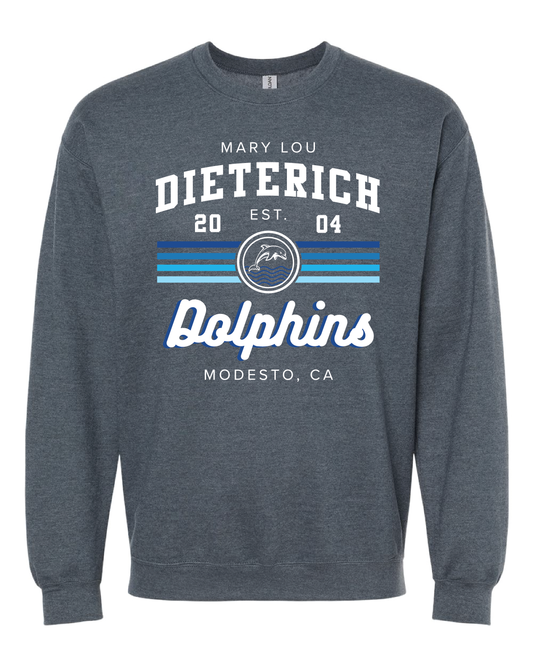 Ombre Dolphins Crewneck Sweatshirt