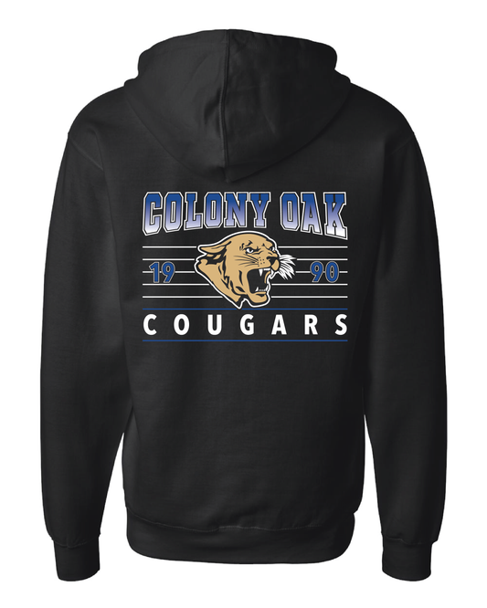 Ombre Cougar Zip Up Hoodie