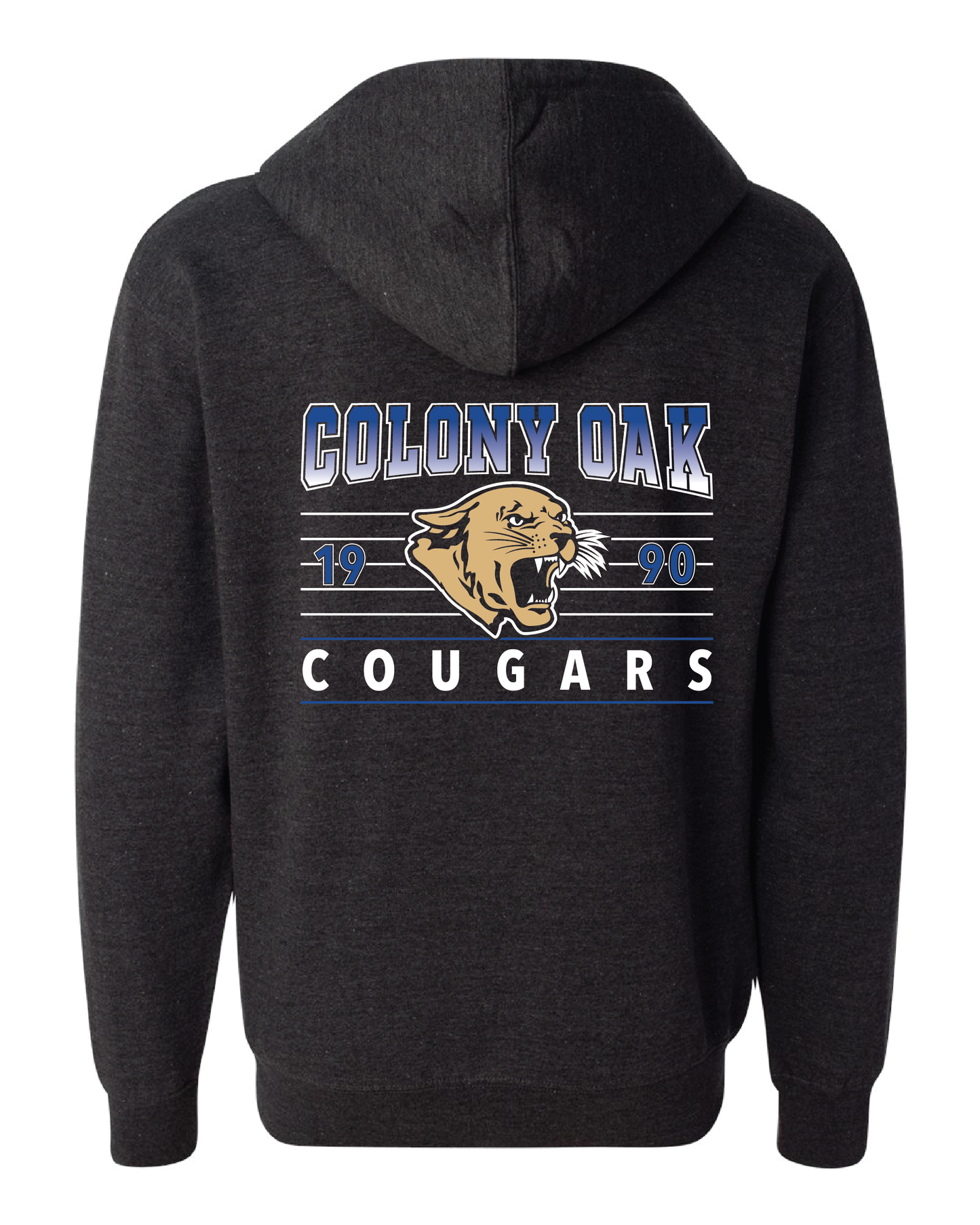 Ombre Cougar Zip Up Hoodie