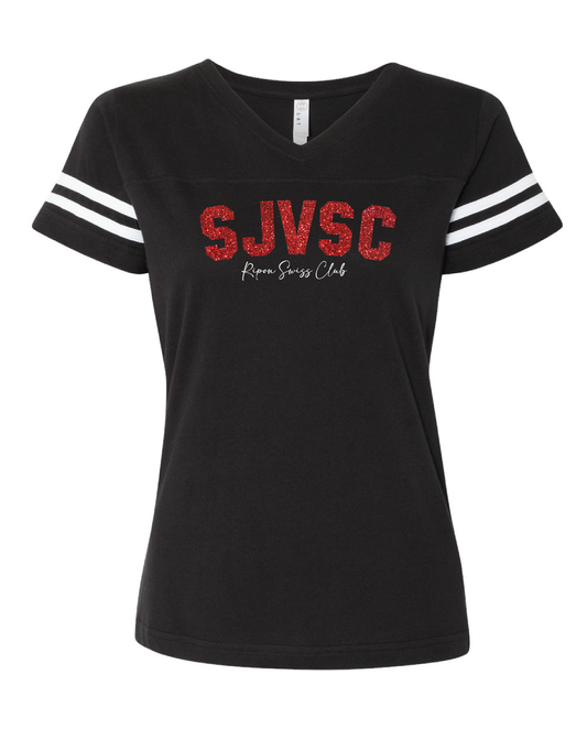 Glitter Football Style Tee