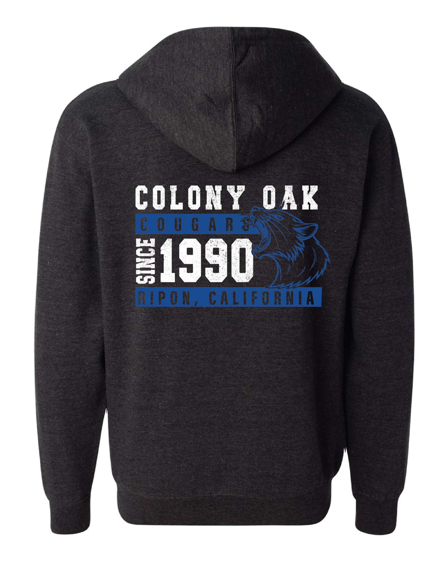 Vintage Cougar Zip Up Hoodie