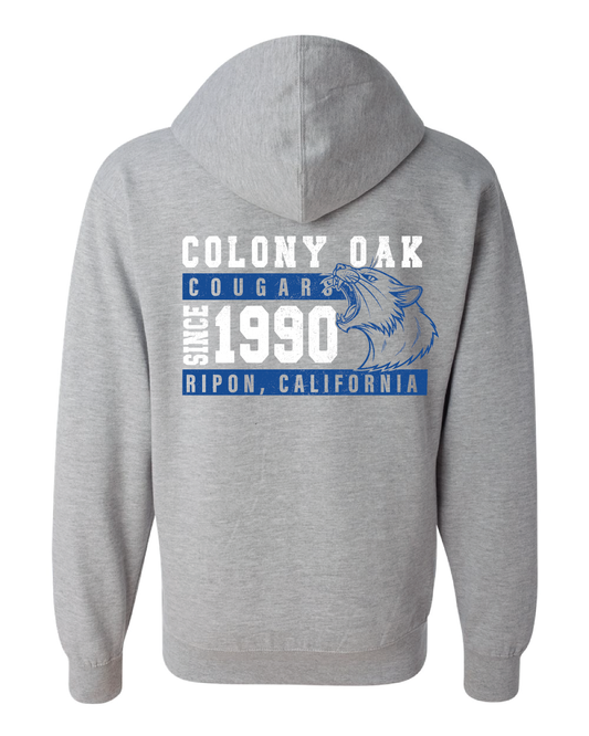 Vintage Cougar Zip Up Hoodie