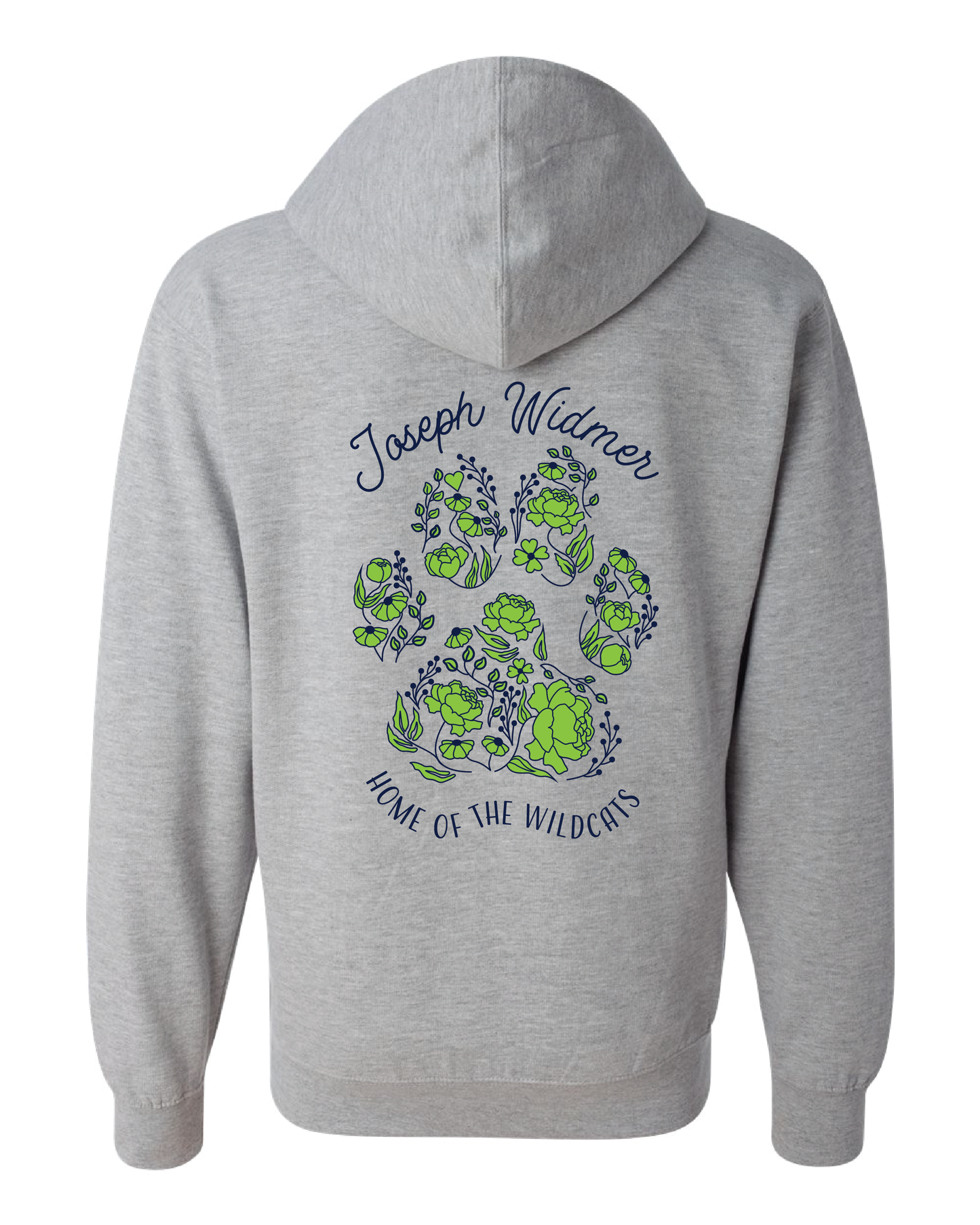 Floral Wildcat Zip Up Hoodie