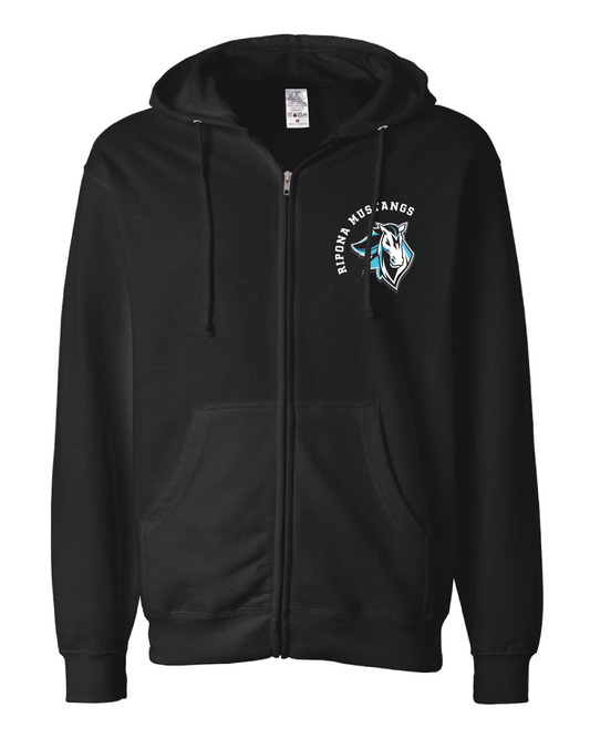 Ombre Mustang Zip Up Hoodie