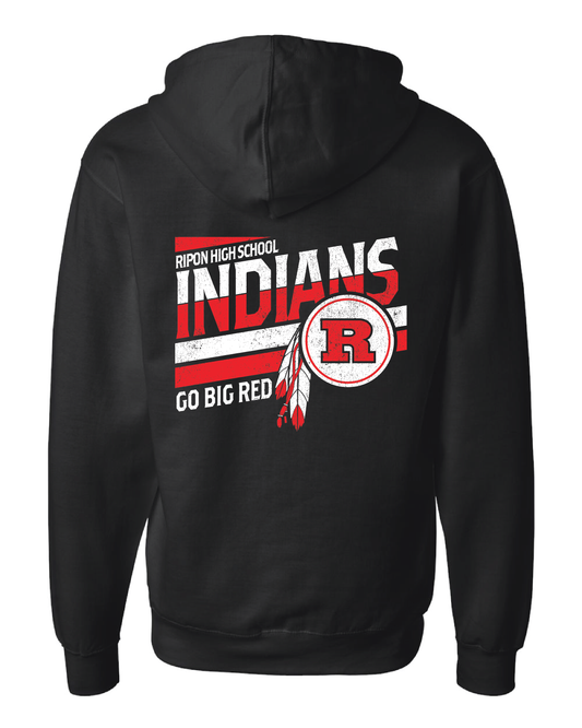 Retro Indians Zip Up Hoodie