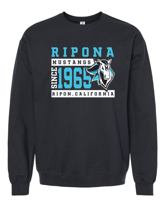 Mustangs Distressed Crewneck Sweatshirt