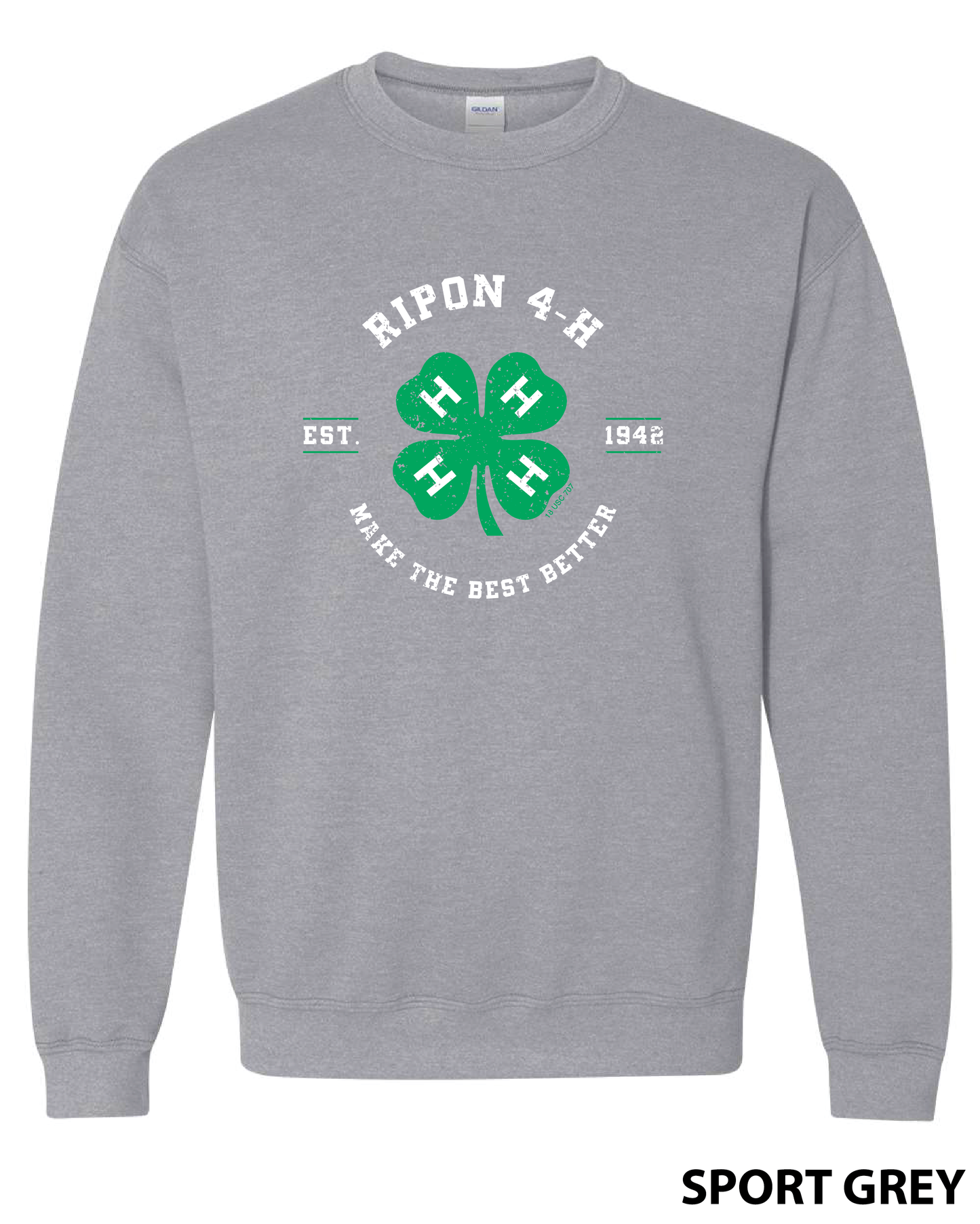 4-H Distressed Crewneck Sweatshirt