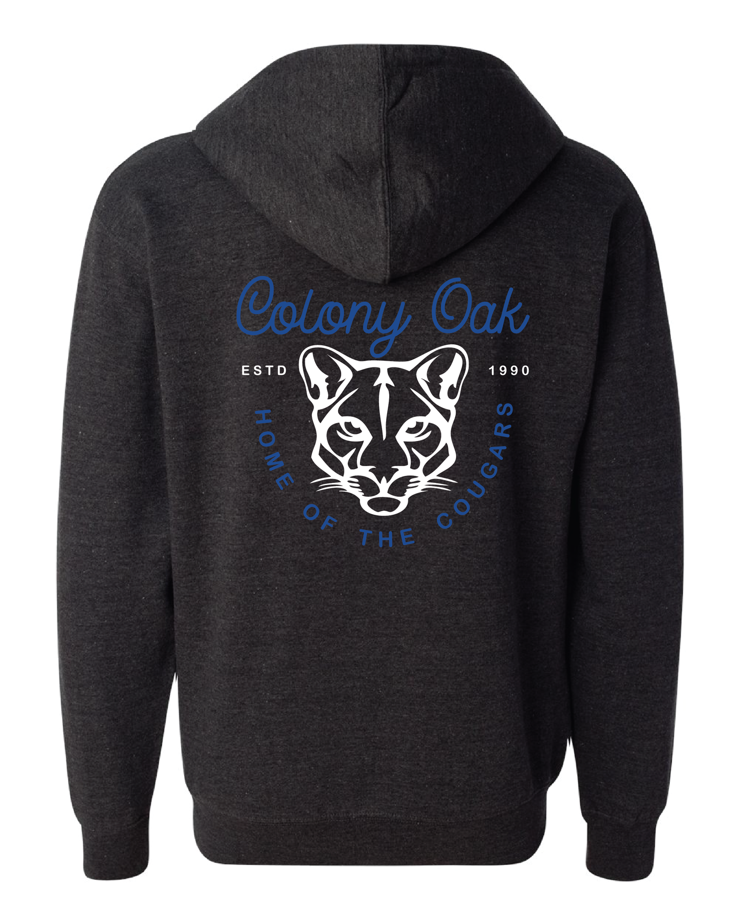 Curly Cougars Zip Up Hoodie