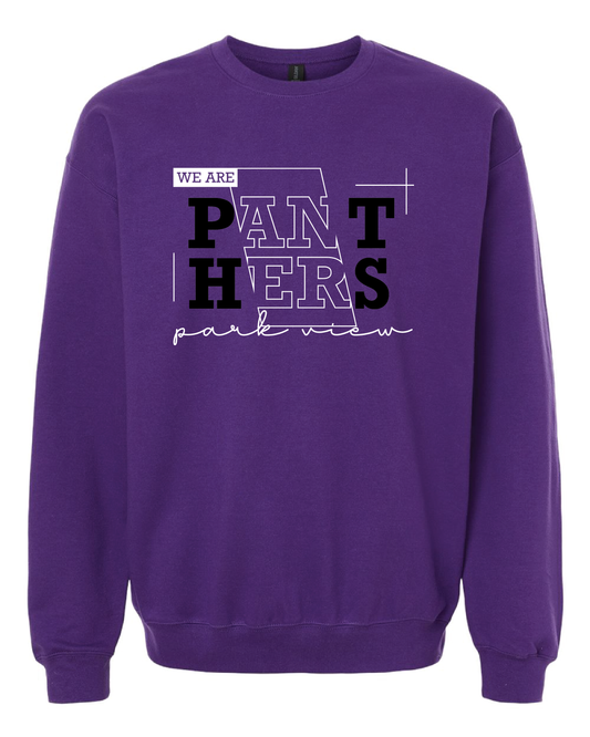 Line Art Panther Crewneck Sweatshirt