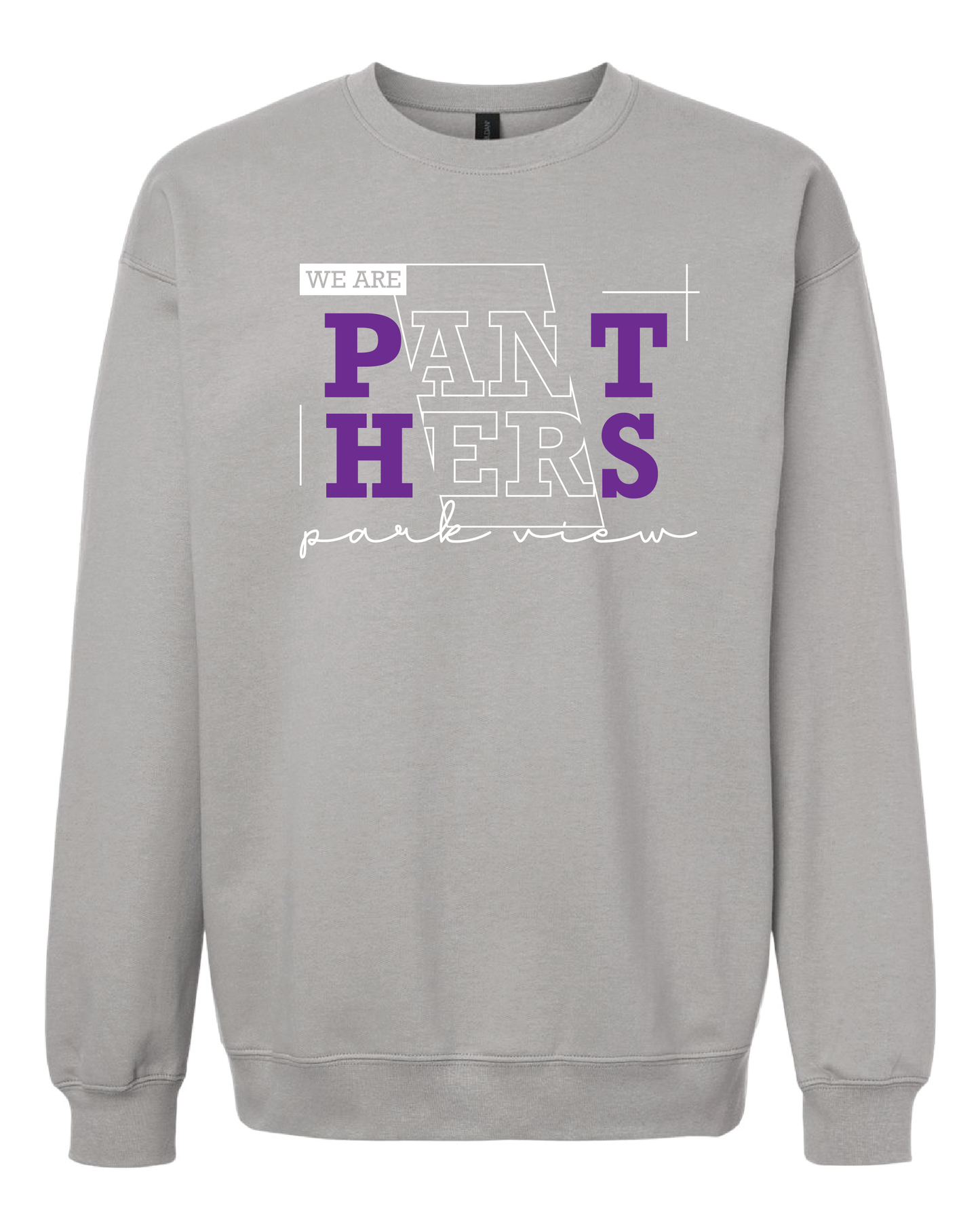 Line Art Panther Crewneck Sweatshirt