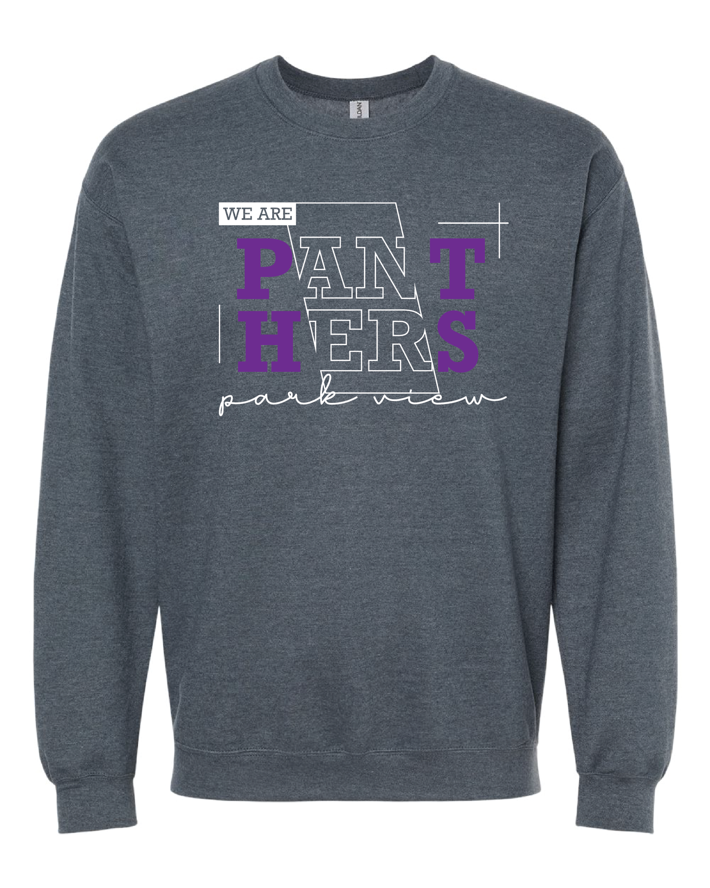 Line Art Panther Crewneck Sweatshirt