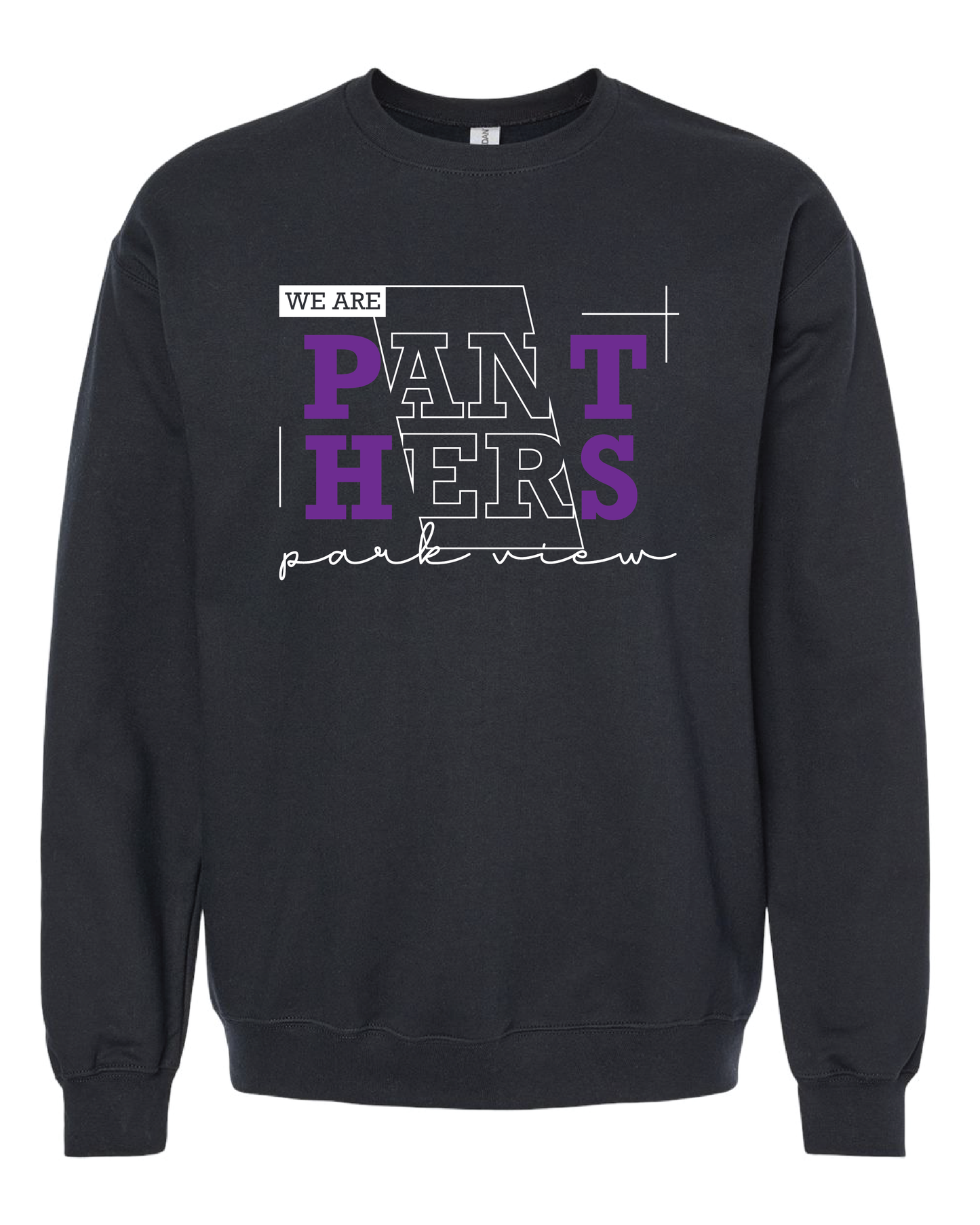 Line Art Panther Crewneck Sweatshirt