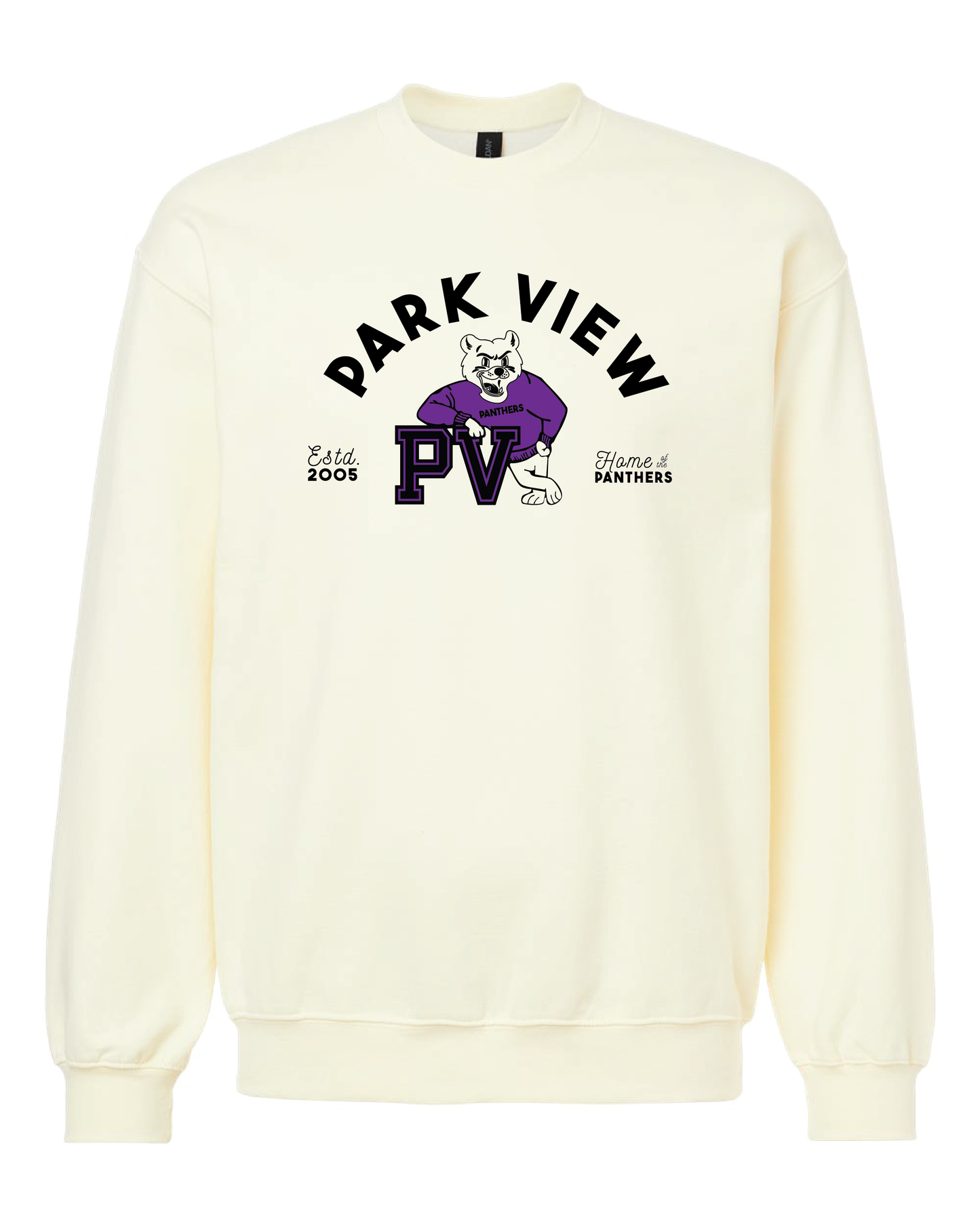 Panther Caricature Crewneck Sweatshirt