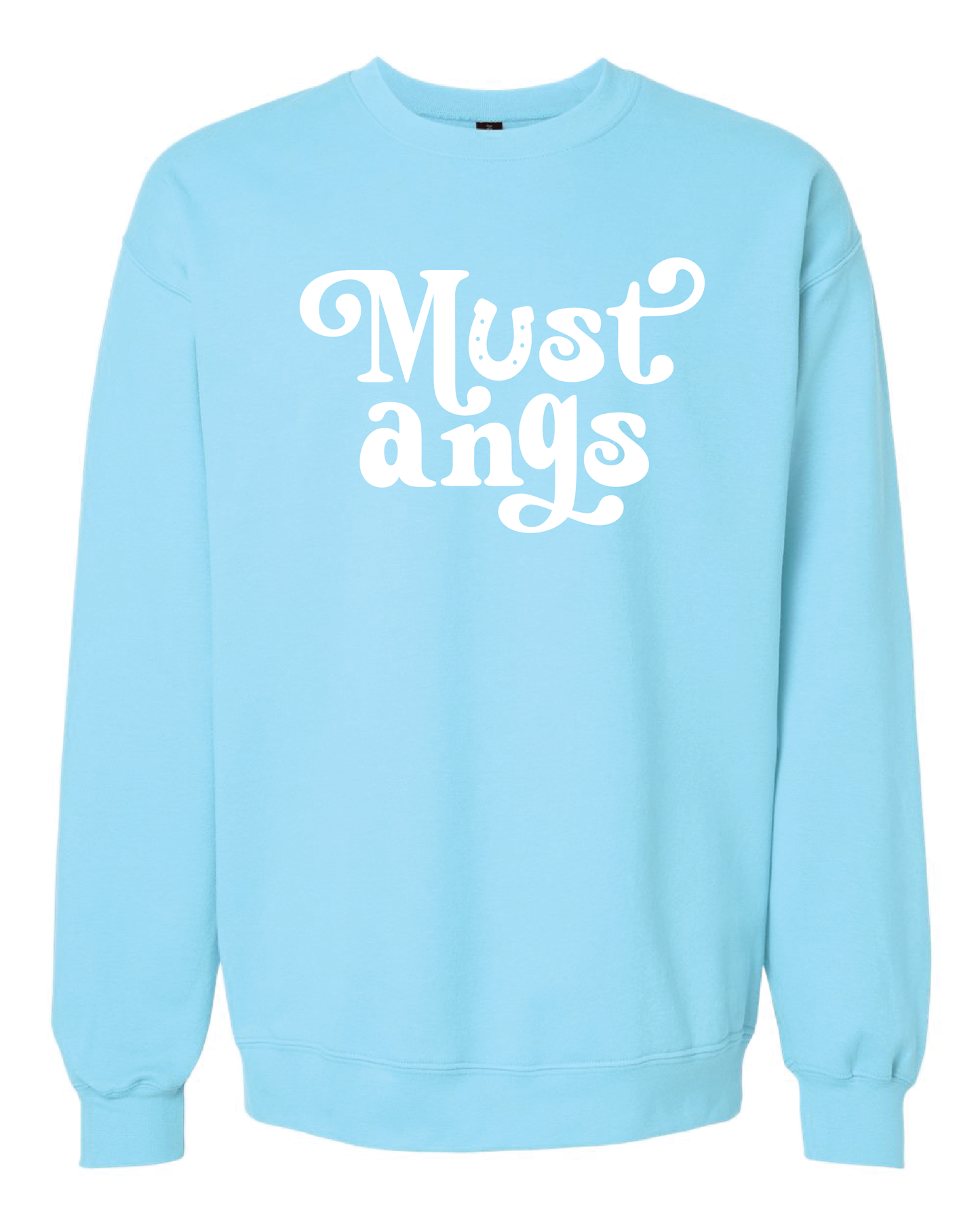 Mustangs Puff Paint Crewneck Sweatshirt