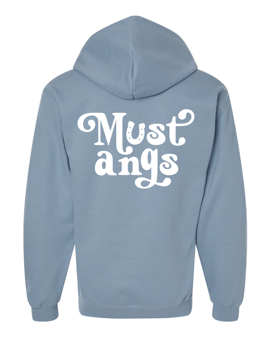Mustangs Puff Paint Zip Up Hoodie
