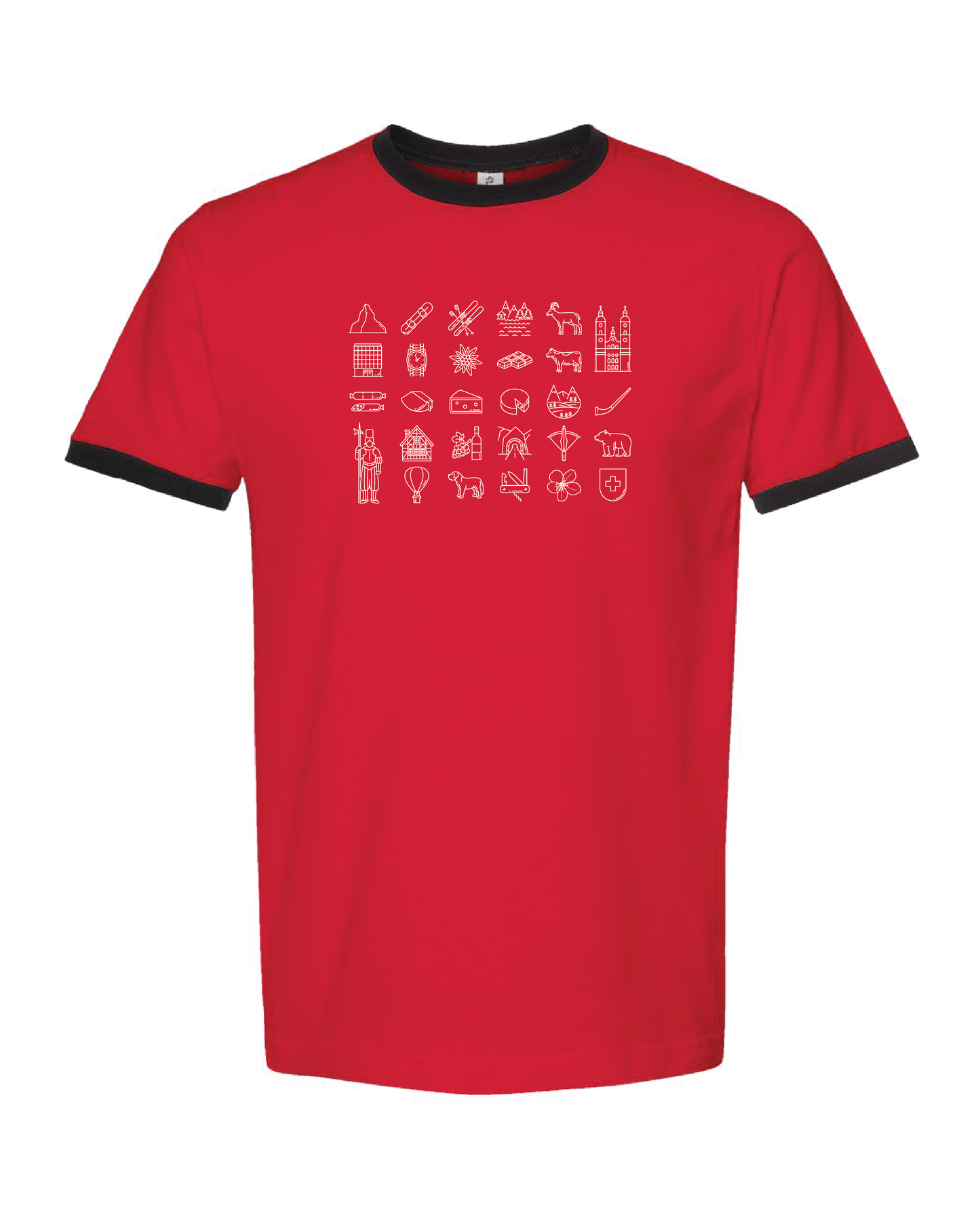 Swiss Ringer Tee (Choose your Design!)