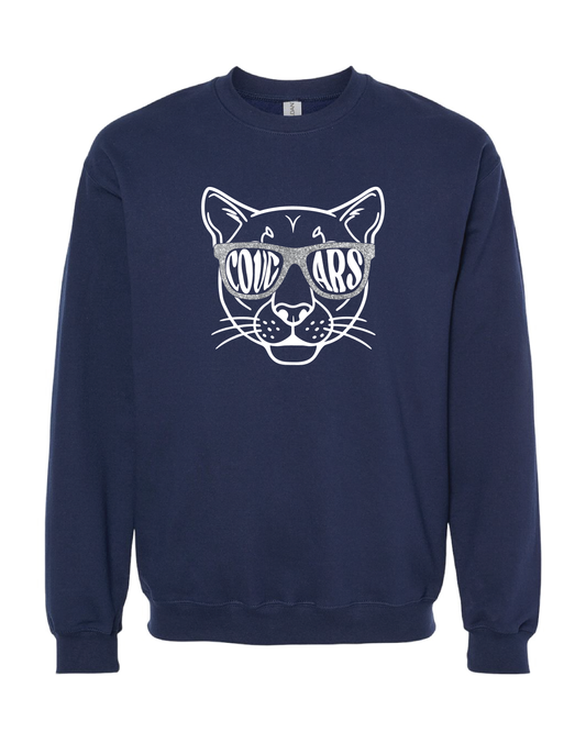 MLCS Glitter Glasses Crewneck Sweatshirt