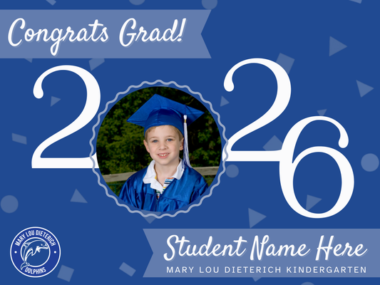 Custom School Kindergarten Grad Sign (with picture)