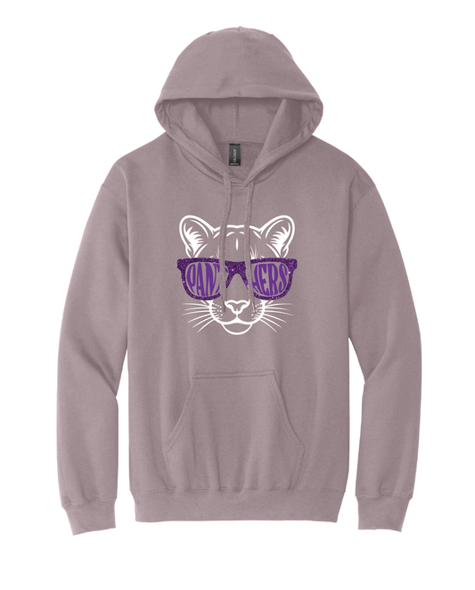 Panthers Glitter Glasses Hoodie
