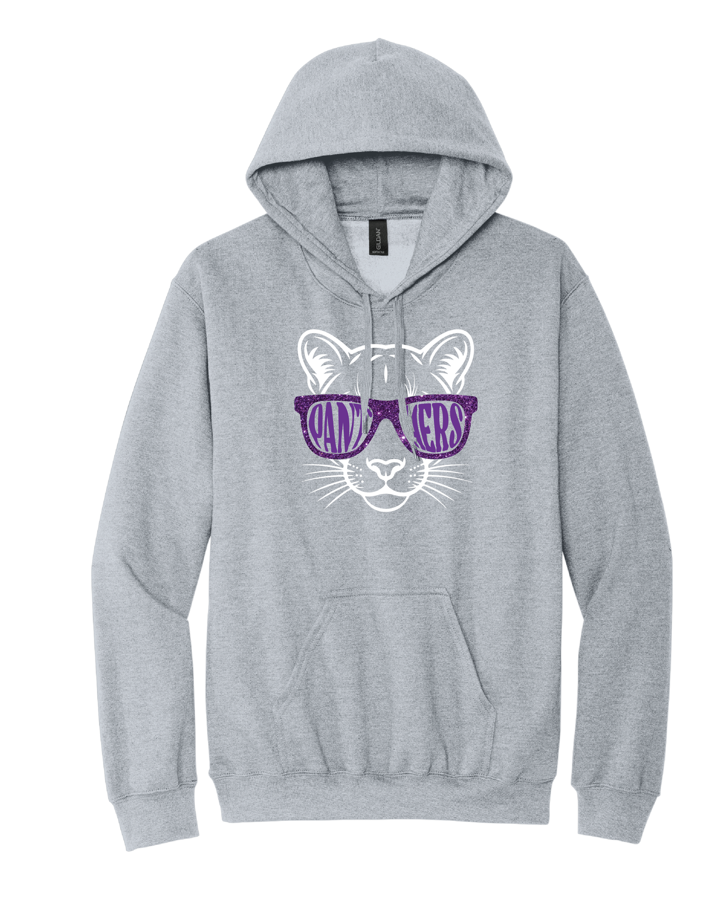 Panthers Glitter Glasses Hoodie