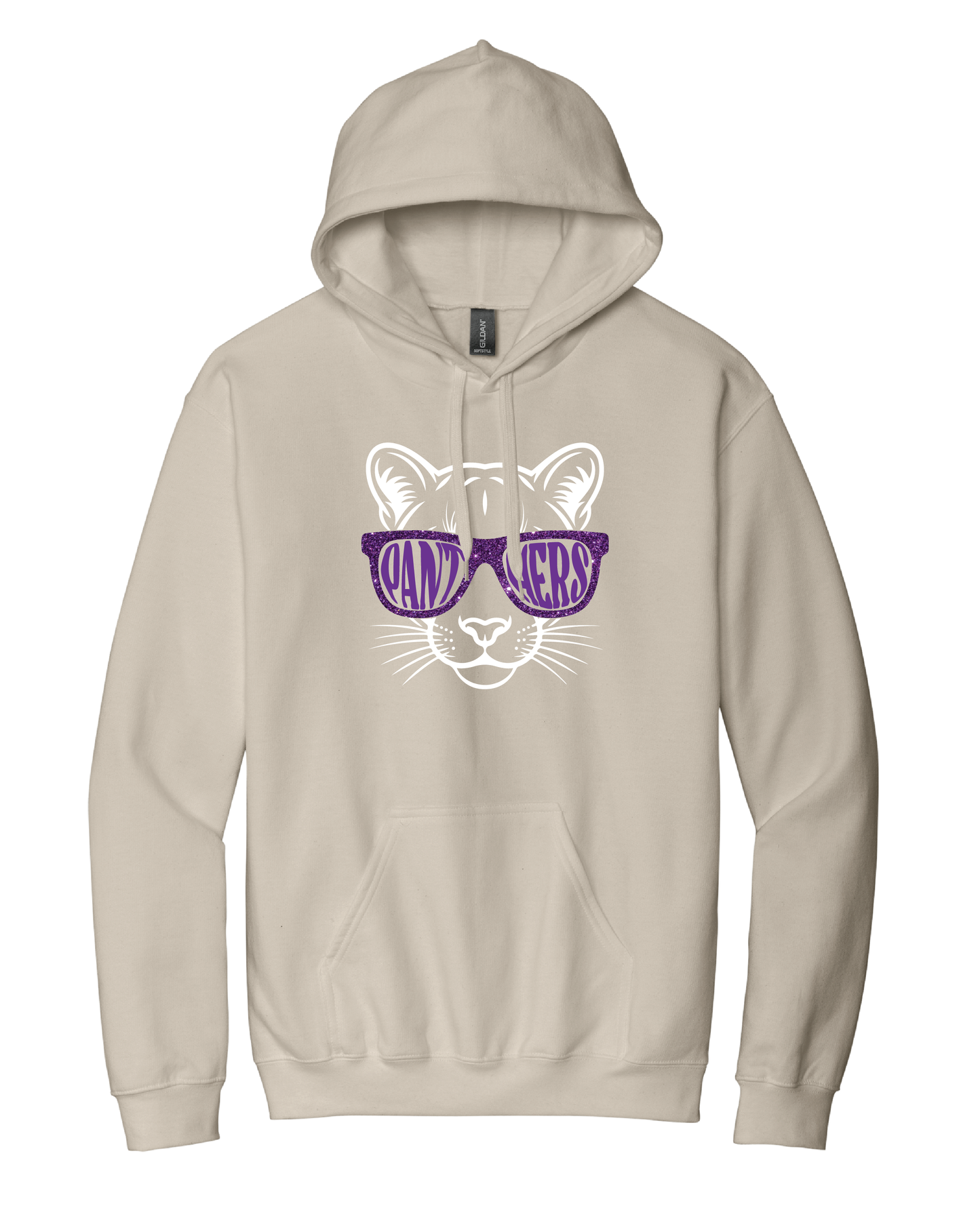 Panthers Glitter Glasses Hoodie