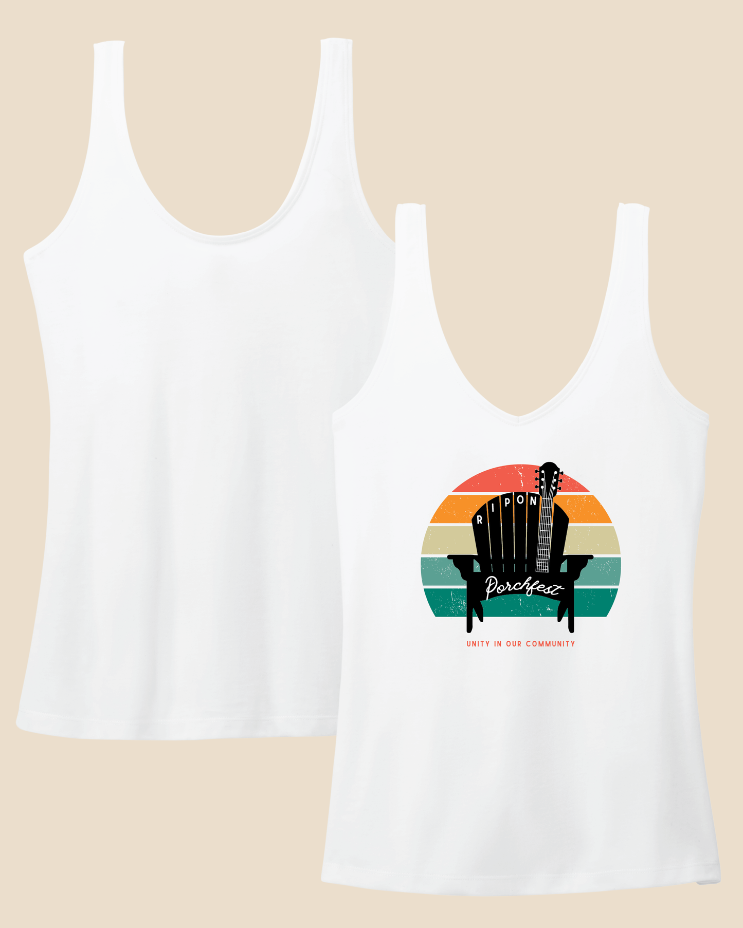 Porchfest Women's V Neck Tank
