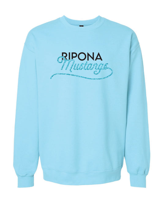 Glitter Mustangs Crewneck Sweatshirt