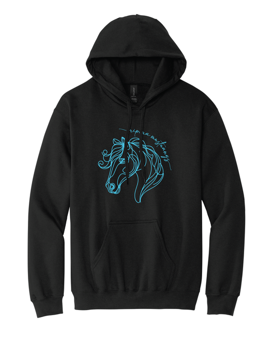 Line Art Mustang Hoodie