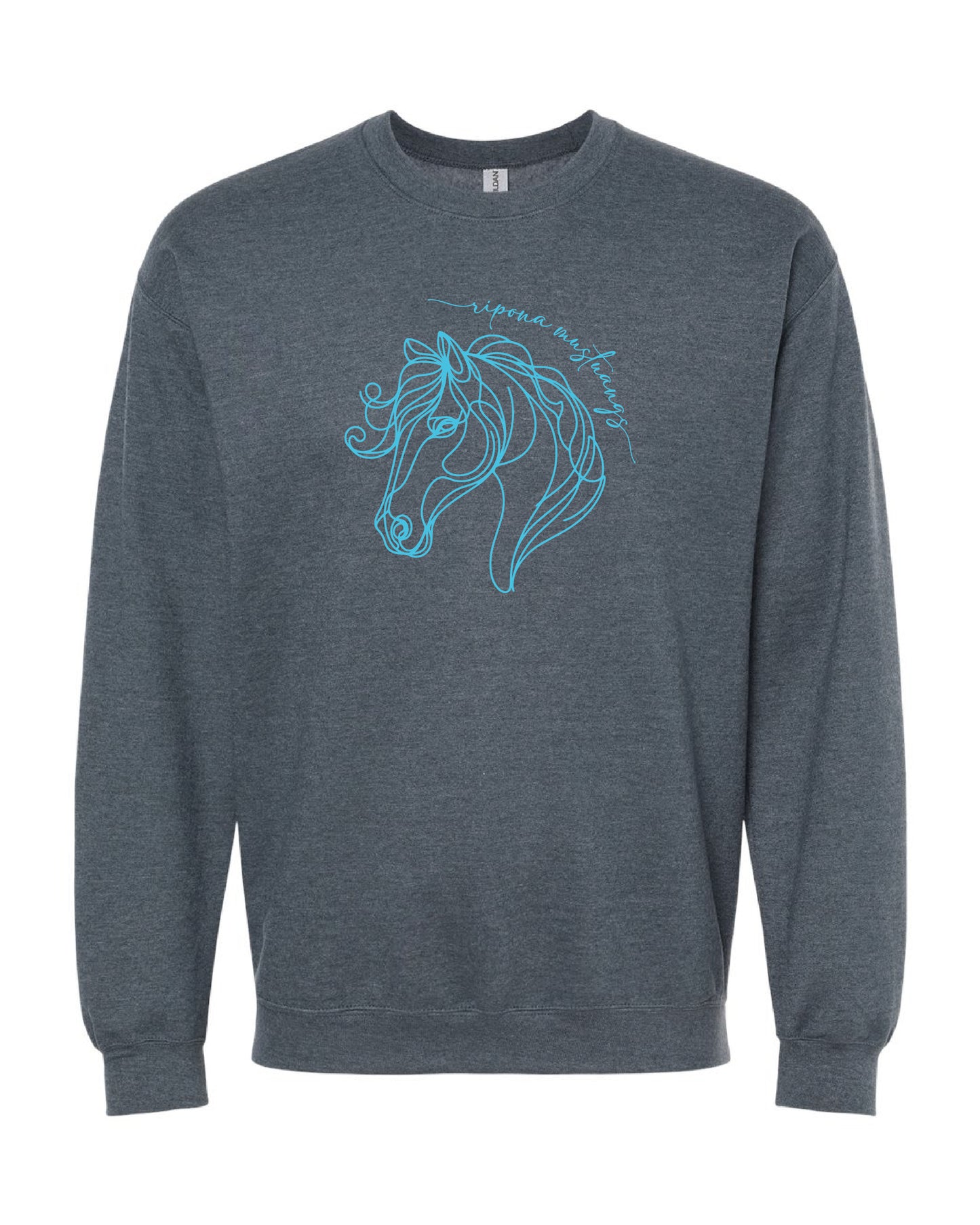 Line Art Mustang Crewneck Sweatshirt